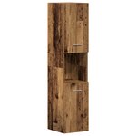 vidaXL Ensemble de meubles de salle de bain 3 pièces Vieux Bois Bois massif