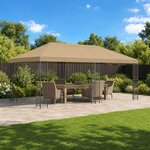 vidaXL Abri de jardin 6 x 3 m Beige Polyester et Acier 190 gsm