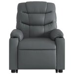 vidaXL Fauteuil inclinable Gris Similicuir