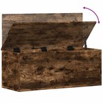 vidaXL Boîte de rangement chêne fumé 90x35x35 cm bois d'ingénierie
