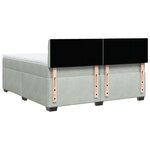 vidaXL Sommier à lattes de lit et matelas Gris clair 200x200cm Velours