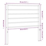 vidaXL Tête de lit de remplacement métal noir 90 cm