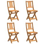 vidaXL Chaise de jardin 4 Pièces Marron 36 x 46 x 86cm
