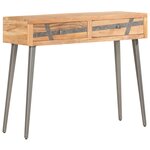 vidaXL Table console 90 x 30 x 75 cm Bois d'acacia massif