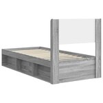 vidaXL Cadre de lit avec rangement et tête de lit Sonoma gris