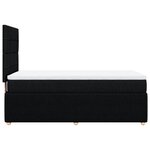vidaXL Sommier à lattes de lit avec matelas Noir 90x190 cm Tissu