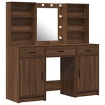 vidaXL Ensemble de Coiffeuse 3 Pièces Bois ancien 50 x 41 x 135 cm