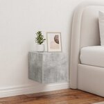 vidaXL Meuble TV mural avec lumières LED gris béton 30 5x35x30 cm