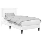 vidaXL Cadre de lit avec bandes LED Blanc 90 x 200 cm Simili cuir