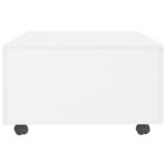 vidaXL Table basse Blanc brillant 120x60x35 cm