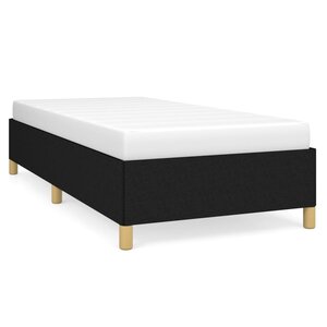 vidaXL Cadre de lit sans matelas noir 100x200 cm tissu