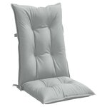 vidaXL Coussins de chaise à dossier haut lot de 2 gris clair mélangé