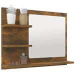vidaXL Miroir de bain Chêne fumé 60x10 5x45 cm Bois d'ingénierie