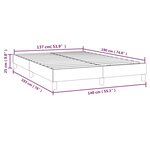 vidaXL Cadre de lit bleu 140x190 cm tissu
