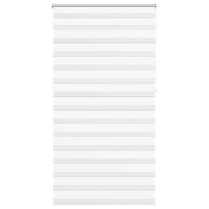 vidaXL Store vénitien Zebra 120 9 x 230 cm  largeur du tissu 116 7 cm  blanc