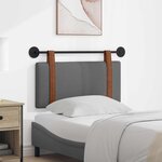 vidaXL Tête de lit suspendue Gris foncé PU antique