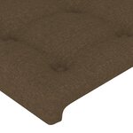 vidaXL Tête de lit à LED Marron foncé 147x16x78/88 cm Tissu