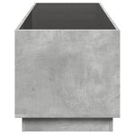 vidaXL Table basse avec LED infini gris béton 90x50x50 cm