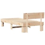 vidaXL Cadre de lit Marron 75 x 190 cm Bois massif en pin