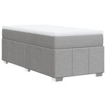 vidaXL Sommier à lattes de lit et matelas Gris clair 90x190 cm Tissu