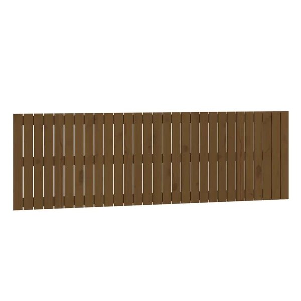 vidaXL Tête de lit murale Marron miel 185x3x60 cm Bois massif de pin