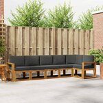 vidaXL Ensemble de canapés d'extérieur 6 Pièces Naturel et Anthracite