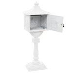 Boîte aux lettres sur pied Aluminium Vintage Antirouille Blanc