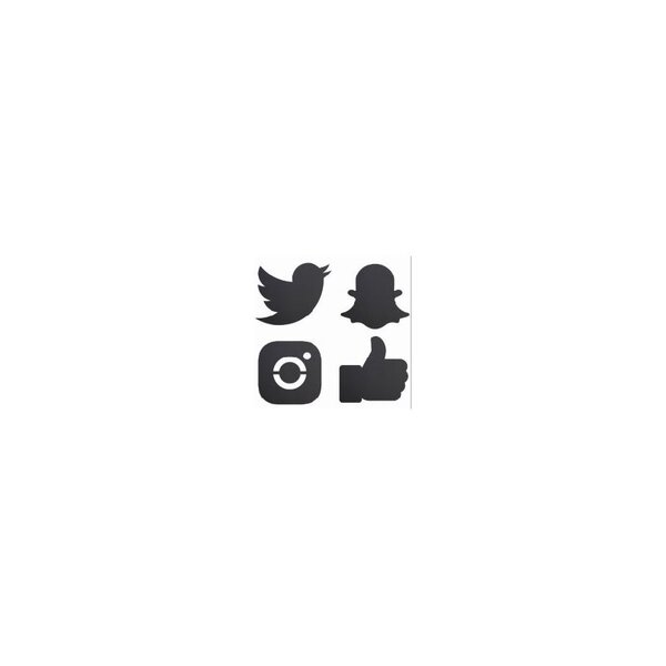 4 ardoises Silhouette Social network