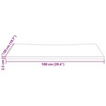 vidaXL Dessus de bureau blanc 100x50x2 5 cm bois massif de pin