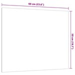 vidaXL Tableau noir magnétique mural Blanc 60x50 cm Verre trempé
