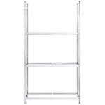 vidaXL Porte-pneus à 3 niveaux 3 Pièces Argenté 110x40x200 cm Acier