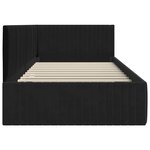 vidaXL Cadre de lit d'angle avec tête de lit Noir 100 x 200 cm Velours