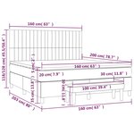 vidaXL Sommier à lattes de lit avec matelas Marron foncé 160x200 cm