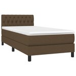 vidaXL Sommier à lattes de lit matelas et LED Marron foncé 100x200 cm
