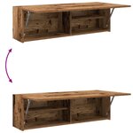vidaXL Armoire murale de bain vieux bois 100x25x30cm bois d'ingénierie
