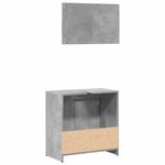 vidaXL Ensemble de meubles de salle de bain 2 Pièces gris béton