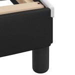 vidaXL Cadre de lit Dover noir et blanc 140x190 cm similicuir
