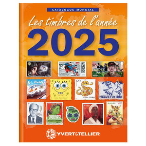 Catalogue Mondial des nouveautés de timbres 2025 en couleurs.