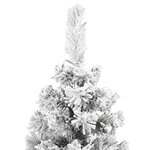 vidaXL Sapin de Noël artificiel mince flocon de neige vert 240 cm PVC