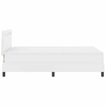 vidaXL Lit à ressorts avec matelas Blanc 120 x 200 cm Simili cuir