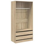 vidaXL Garde-robe Chêne sonoma 100x50x200 cm Bois d'ingénierie