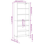 vidaXL Buffet blanc 69 5x32 5x180 cm bois d'ingénierie