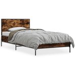 vidaXL Cadre de lit sans matelas chêne fumé 90x200 cm