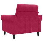 vidaXL Fauteuil Rouge bordeaux 60 cm Velours