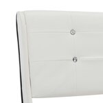 vidaXL Lit avec matelas Blanc Similicuir 140x200 cm