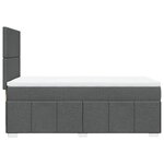 vidaXL Sommier à lattes de lit avec matelas Gris foncé 100x200cm Tissu