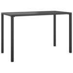 vidaXL Ensemble de salle à manger de jardin 2 Pièces anthracite acier