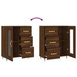 vidaXL Buffet chêne marron 69 5x34x90 cm bois d'ingénierie