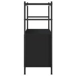 vidaXL Bibliothèque noir 80x30x78 5 cm bois d'ingénierie et fer