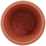 vidaXL Pot à fleurs rond 6 Pièces Rouge brique Ø 26 x 21 5 cm Plastique